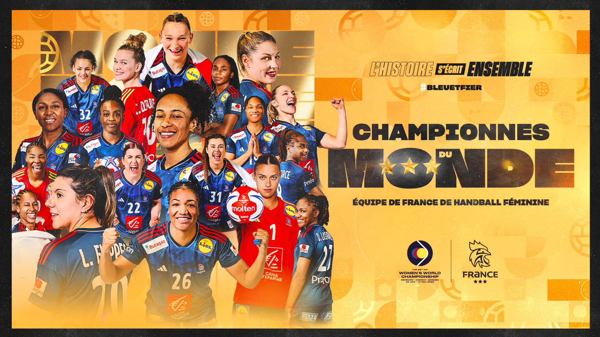 Ffhandball Equipedefrancefeminine Championnes Du Monde 2023 1920x1080